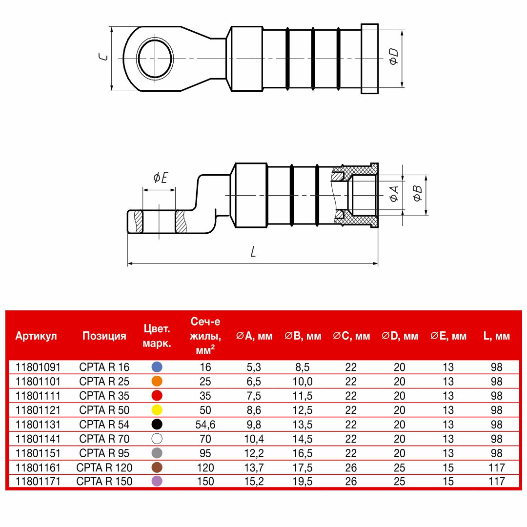 Наконечник изолированный (CPTA R 70)