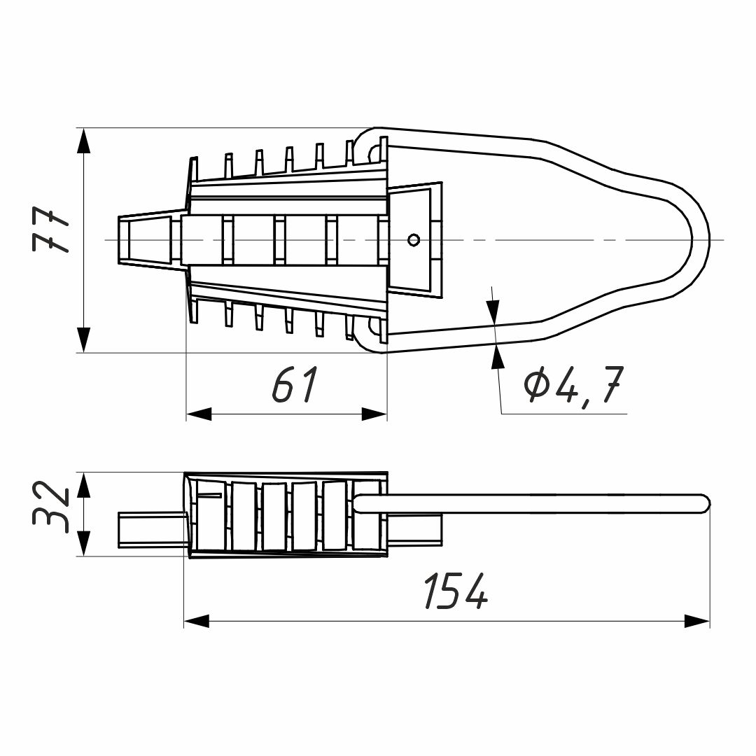 Зажим анкерный для проводов ввода (DN 1)