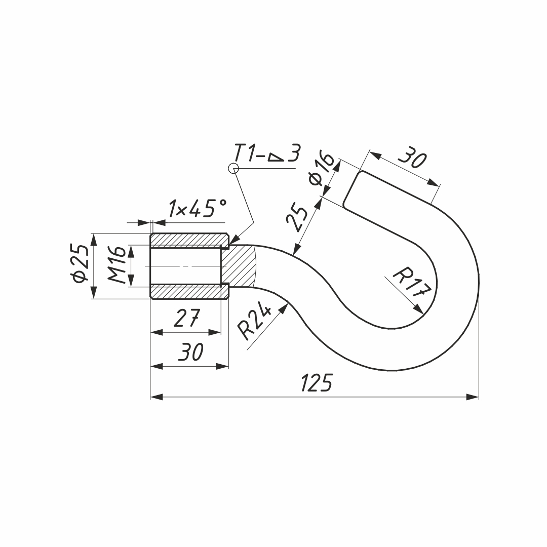 Гайка крюкообразная (PD 16)