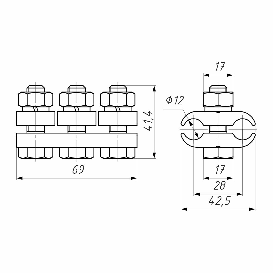 Зажим плашечный (ПА-2-2)