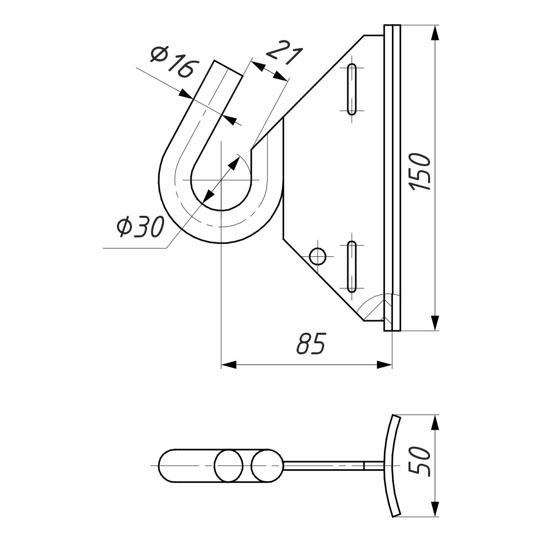 Крюк монтажный (CF 16)