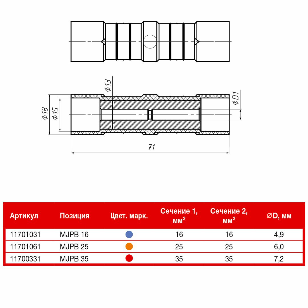 Зажим соединительный (MJPB 16)